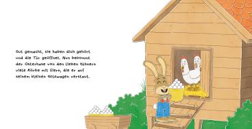 Nico Sternbaum: Such den Osterhasen. Ein Oster-Mitmachbuch. Zum Schütteln, Schaukeln, Pusten, Klopfen und sehen, was dann passiert. Von 2 bis 4 Jahren 