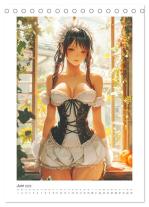 CALVENDO, Rose Hurley: Manga-Girls. Coole Comics mit Ausstrahlungskraft (Tischkalender 2025 DIN A5 hoch), CALVENDO Monatskalender 