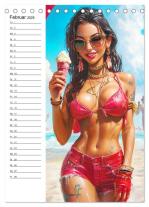 CALVENDO, Rose Hurley: Girls im Sommer. Erotik-Paintings (Tischkalender 2025 DIN A5 hoch), CALVENDO Monatskalender 