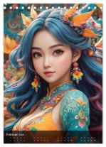 CALVENDO, ShirtScene ShirtScene: Sexy Manga Girls (Tischkalender 2026 DIN A5 hoch), CALVENDO Monatskalender 