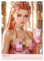 CALVENDO, Rose Hurley: Sexy Fantasy-Girls. Mädchen zwischen Kunst und Sinnlichkeit (Tischkalender 2026 DIN A5 hoch), CALVENDO Monatskalender 