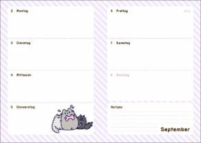 Heye: Pusheen 17-Monats-Kalenderbuch A5 2024/2025 