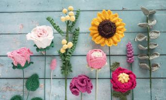 Yvonne Rapp: Mein bunter Häkelgarten – 100 wunderschöne Blumen und Blüten häkeln zum Dekorieren und Verschenken 