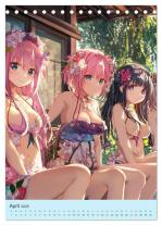 CALVENDO, Rose Hurley: Erotische Manga-Girls. Sinnliche Cartoon-Kunst (Tischkalender 2025 DIN A5 hoch), CALVENDO Monatskalender 