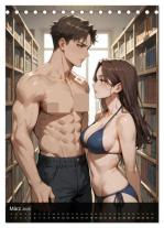 CALVENDO, Peter R. Stuhlmann: Manga Beauties - 12 Schönheiten im Manga-Stil (Tischkalender 2025 DIN A5 hoch), CALVENDO Monatskalender 