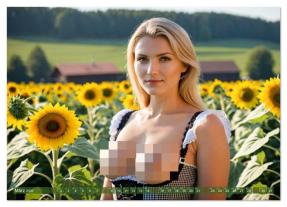 CALVENDO, Mb Fotografie: Sexy Bäuerinnen - Nackte Frauen auf dem Bauernhof (Wandkalender 2026 DIN A4 quer), CALVENDO Monatskalender 
