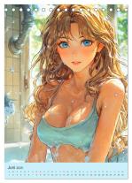 CALVENDO, Rose Hurley: Erotische Manga-Girls. Sinnliche Cartoon-Kunst (Tischkalender 2025 DIN A5 hoch), CALVENDO Monatskalender 