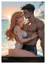 CALVENDO, Peter R. Stuhlmann: Manga Beauties - 12 Schönheiten im Manga-Stil (Tischkalender 2025 DIN A5 hoch), CALVENDO Monatskalender 