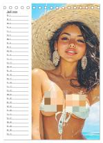 CALVENDO, Rose Hurley: Girls im Sommer. Erotik-Paintings (Tischkalender 2025 DIN A5 hoch), CALVENDO Monatskalender 
