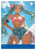 CALVENDO, Rose Hurley: Erotische Mangas. Sexy Cartoon-Girls (Tischkalender 2026 DIN A5 hoch), CALVENDO Monatskalender 