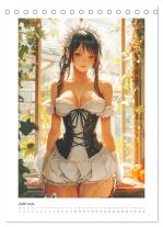 CALVENDO, Rose Hurley: Manga-Girls. Coole Comics mit Ausstrahlungskraft (Tischkalender 2026 DIN A5 hoch), CALVENDO Monatskalender 